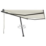 vidaXL Auvent automatique sur pied 400x300 cm Crème
