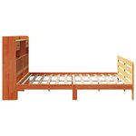 vidaXL Lit bibliothèque sans matelas cire marron 180x200 cm pin massif