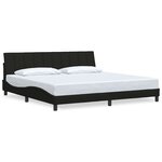 vidaXL Cadre de lit sans matelas noir 200x200 cm tissu