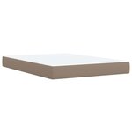 vidaXL Sommier à lattes de lit avec matelas Cappuccino 140x190 cm