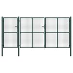 vidaXL Portail de jardin Acier 400 x 150 cm Vert