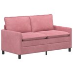 vidaXL Ensemble de Canapés 2 Pièces Rose Velours
