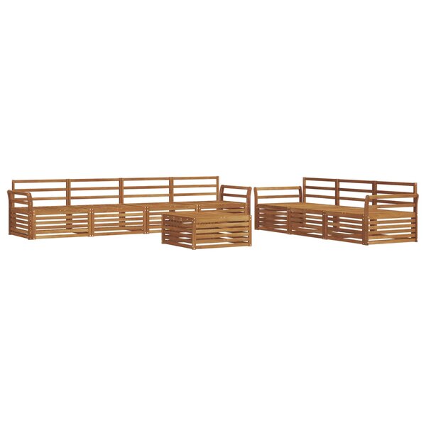 vidaXL Ensemble de canapés d'extérieur 8 pc Naturel