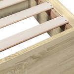 vidaXL Cadre de lit et tiroirs chêne sonoma 135x190 cm bois ingénierie