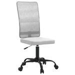 vidaXL Chaise de bureau réglable en hauteur blanc tissu en maille