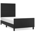 vidaXL Cadre de lit sans matelas noir 90x190 cm similicuir
