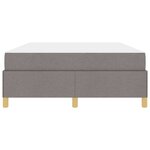 vidaXL Lit à ressorts avec matelas Taupe et blanc 160 x 200 cm tissu