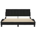 vidaXL Cadre de lit sans matelas Hanko noir 160x200 cm tissu
