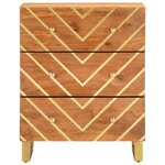vidaXL Armoire latérale marron et noir 60x33 5x75 cm bois de manguier