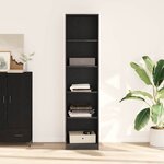 vidaXL Armoire Chêne noir 50 x 50 x 200 cm Bois d'ingénierie
