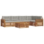 vidaXL Ensemble de canapés d'extérieur 6 pc Gris Naturel et Clair