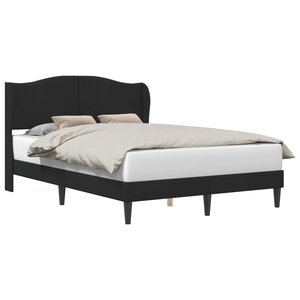 vidaXL Cadre de lit avec tête de lit Noir 160 x 200 cm Velours