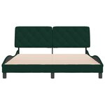 vidaXL Cadre de lit sans matelas vert foncé 160x200 cm velours