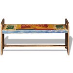 vidaXL Banc Bois massif recyclé 100 x 30 x 50 cm