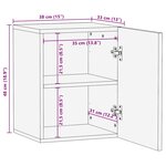 vidaXL Armoire de salle de bain murale 38x33x48cm bois massif manguier