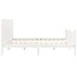 vidaXL Cadre de lit sans matelas blanc 200x200 cm bois massif de pin