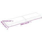 vidaXL Dessus de table bois massif traité bordure assortie