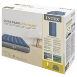 INTEX Lit d'Air avec Pompage INTEX Bleu foncé et gris 99 x 191 x 25 cm