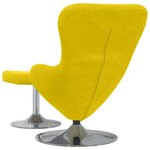 vidaXL Fauteuil œuf 2 Pièces Jaune 63 x 73 x 90 cm Velours