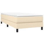 vidaXL Cadre de lit crème 100x200 cm tissu