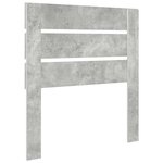vidaXL Tête de lit Gris béton 90 cm Bois d'ingénierie