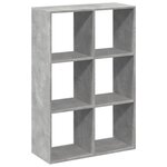 vidaXL Étagère séparatrice de pièce gris béton 69 5x29x103 5 cm