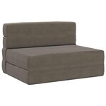 vidaXL Canapé-lit pliable Gris clair 70 x 72 x 60 cm Tissu