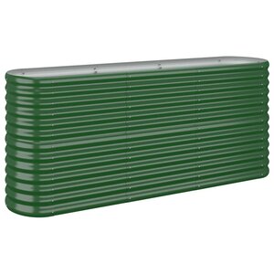vidaXL Lit surélevé de jardin Acier galvanisé 152x40x68 cm Vert