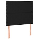 vidaXL Sommier à lattes de lit avec matelas Noir 90x200 cm Tissu