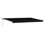 Store rétractable automatique vidaXL avec LED Noir 500x300 cm