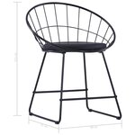 vidaXL Chaises à manger similicuir lot de 4 noir acier