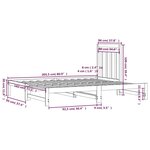 vidaXL Lit coulissant Gris 2x(90x200) cm Bois de pin massif