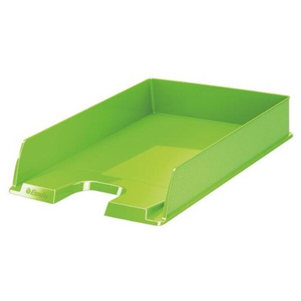 Corbeille à courrier Vivida pour format A4 - dimensions : L25 4 x H6 1 x P35 cm vert ESSELTE