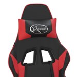 vidaXL Chaise de jeu Noir et rouge Similicuir
