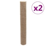 vidaXL Rouleaux de jute 2 Pièces 1x50 m 100 jute 200 g/m²