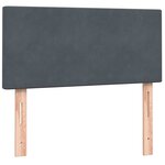 vidaXL Sommier à lattes de lit et matelas et LED gris foncé 80x210 cm velours