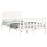 vidaXL Cadre de lit sans matelas blanc 120x200 cm bois de pin massif