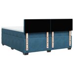 vidaXL Sommier à lattes de lit et matelas Bleu 200x200 cm velours