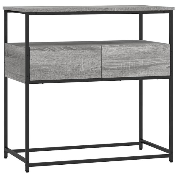 vidaXL Table console sonoma gris 75x40x75 cm bois d'ingénierie