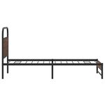vidaXL Cadre de lit sans matelas 90x200cm chêne marron bois ingénierie