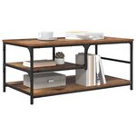 vidaXL Table basse Bois Ancien 90 x 49 x 40 cm Bois d'ingénierie