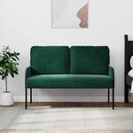 vidaXL Canapés avec coussin 110cm Vert foncé Contreplaqué