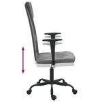 vidaXL Chaise de bureau réglable en hauteur gris
