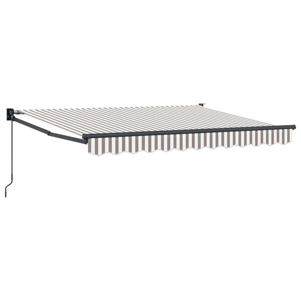 vidaXL Auvent rétractable Gris clair et blanc 3 5 x 2 m