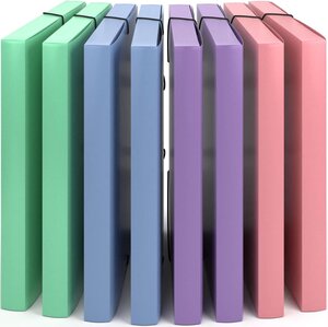 ACROPAQ 8 x Chemises à Élastiques et à 3 Rabats A4- Jusqu'à 200 pages  Dos 3 cm- Chemises cartonnées  Range Document- 245x325x30 mm