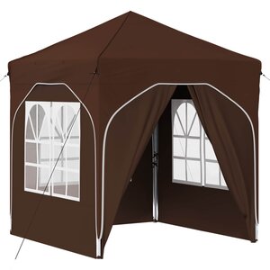 vidaXL Tente de fête pop-up 192 x 192 x 245 cm Marron