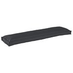 vidaXL Set de coussins de palette 2 Pièces Noir 150 x 40 x 8 cm tissu