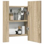 vidaXL Armoire à miroir LED de bain Chêne sonoma 40x12x45 cm Acrylique