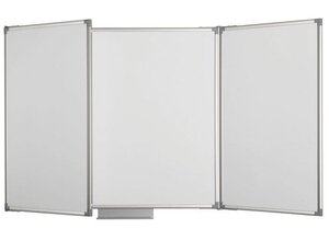 Tabl. blanc tryptique MAULpro 100 x 150 (dim. fermé) Gris MAUL