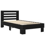 vidaXL Cadre de lit avec tête de lit Chêne noir 80 x 200 cm